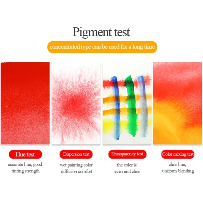 18/24/36/42 Solid Watercolor Pigment Set Foldable Travel WaterColor With Water Brush Pen Art Specific Fan Shaped Painting Tool - Image 3