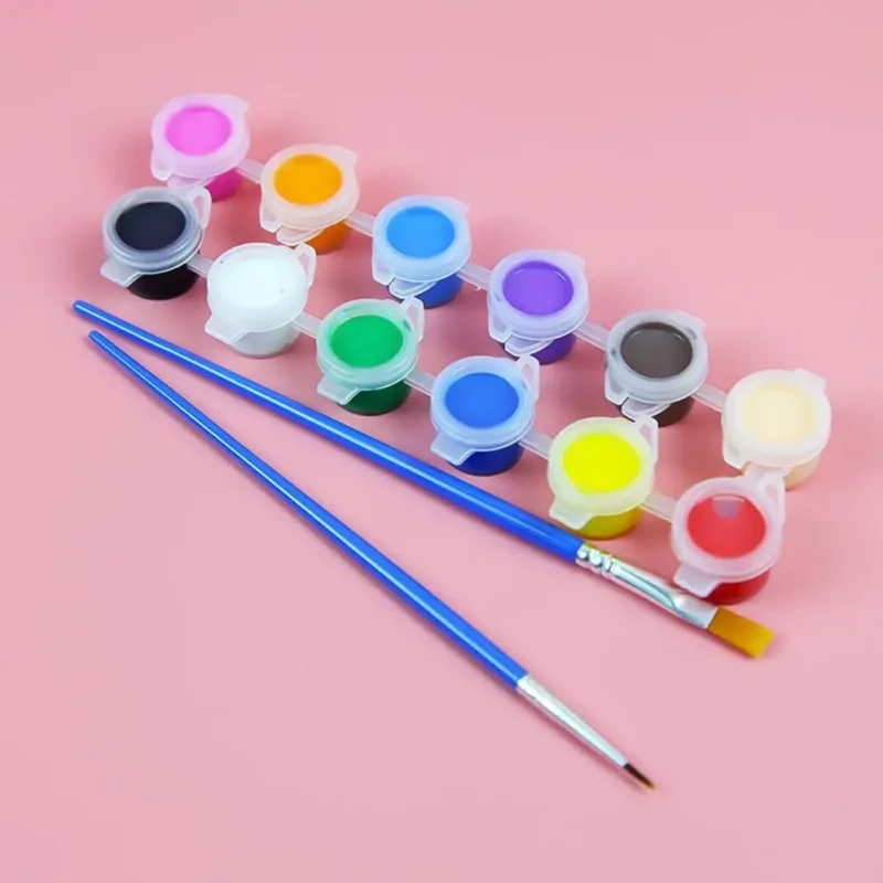 Solid 12 Watercolor Pigment Ceremics Pottery Paint Brush DIY Art Crafts Set Hand-painted Acrylic Paint Art Graffiti Pigment Set - Image 4